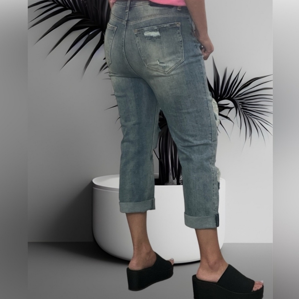 Risen Girlfriend High Rise Distressed Jeans Juniors Size 15 Womens Size … - Picture 2 of 12